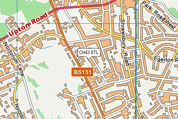 CH43 6TL map - OS VectorMap District (Ordnance Survey) CH43 6TL map - OS VectorMap District (Ordnance Survey)