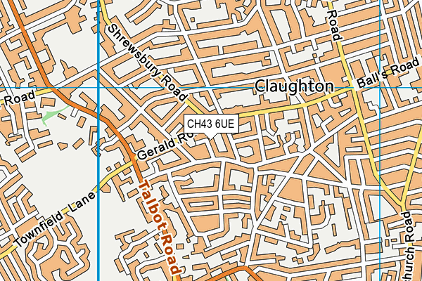 CH43 6UE map - OS VectorMap District (Ordnance Survey) CH43 6UE map - OS VectorMap District (Ordnance Survey)