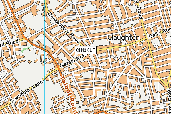 CH43 6UF map - OS VectorMap District (Ordnance Survey)