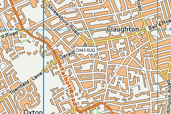 CH43 6UQ map - OS VectorMap District (Ordnance Survey)