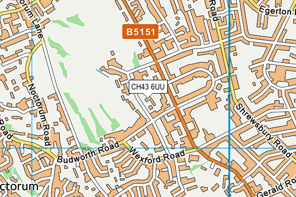 CH43 6UU map - OS VectorMap District (Ordnance Survey) CH43 6UU map - OS VectorMap District (Ordnance Survey)