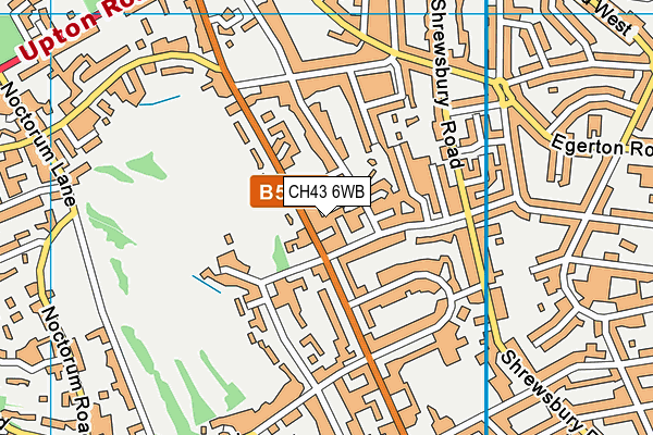 CH43 6WB map - OS VectorMap District (Ordnance Survey) CH43 6WB map - OS VectorMap District (Ordnance Survey)