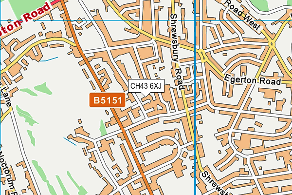 CH43 6XJ map - OS VectorMap District (Ordnance Survey) CH43 6XJ map - OS VectorMap District (Ordnance Survey)
