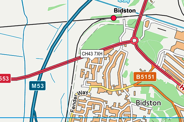 CH43 7XH map - OS VectorMap District (Ordnance Survey) CH43 7XH map - OS VectorMap District (Ordnance Survey)