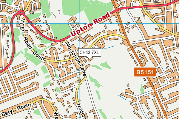 CH43 7XL map - OS VectorMap District (Ordnance Survey) CH43 7XL map - OS VectorMap District (Ordnance Survey)