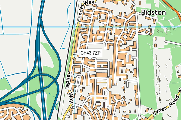 CH43 7ZP map - OS VectorMap District (Ordnance Survey) CH43 7ZP map - OS VectorMap District (Ordnance Survey)