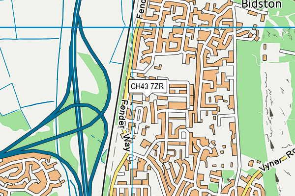 CH43 7ZR map - OS VectorMap District (Ordnance Survey) CH43 7ZR map - OS VectorMap District (Ordnance Survey)