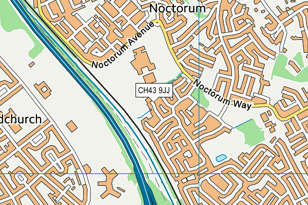 CH43 9JJ map - OS VectorMap District (Ordnance Survey) CH43 9JJ map - OS VectorMap District (Ordnance Survey)