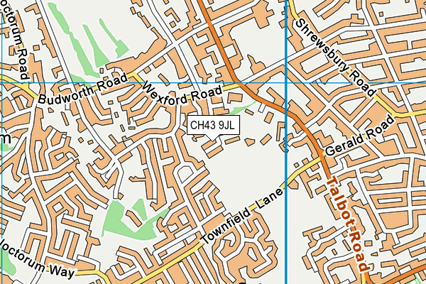 CH43 9JL map - OS VectorMap District (Ordnance Survey) CH43 9JL map - OS VectorMap District (Ordnance Survey)