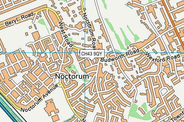 CH43 9QY map - OS VectorMap District (Ordnance Survey)