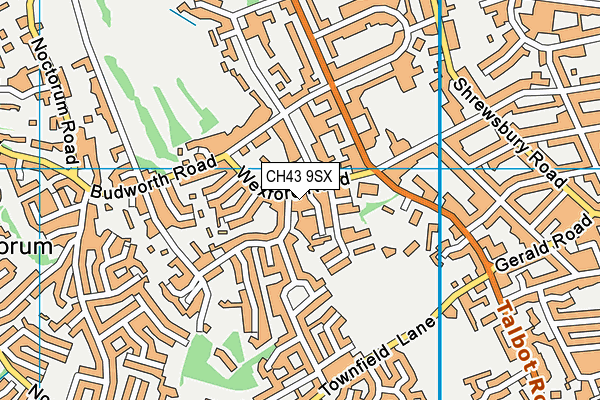 CH43 9SX map - OS VectorMap District (Ordnance Survey) CH43 9SX map - OS VectorMap District (Ordnance Survey)