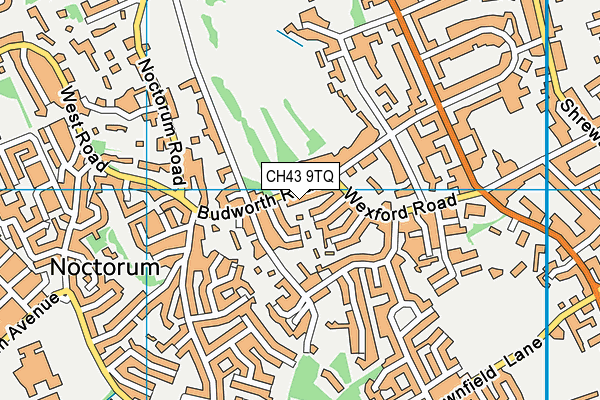 CH43 9TQ map - OS VectorMap District (Ordnance Survey) CH43 9TQ map - OS VectorMap District (Ordnance Survey)