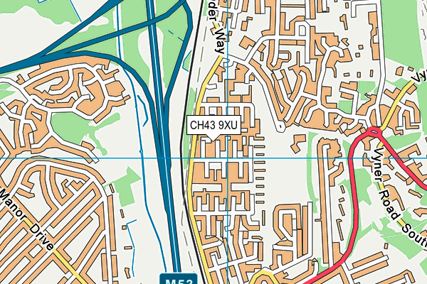 CH43 9XU map - OS VectorMap District (Ordnance Survey) CH43 9XU map - OS VectorMap District (Ordnance Survey)