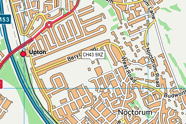 CH43 9XZ map - OS VectorMap District (Ordnance Survey) CH43 9XZ map - OS VectorMap District (Ordnance Survey)