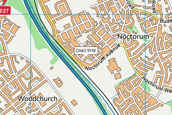 CH43 9YW map - OS VectorMap District (Ordnance Survey)