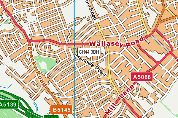 CH44 3DH map - OS VectorMap District (Ordnance Survey) CH44 3DH map - OS VectorMap District (Ordnance Survey)