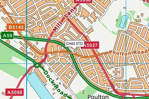 CH44 5TD map - OS VectorMap District (Ordnance Survey)