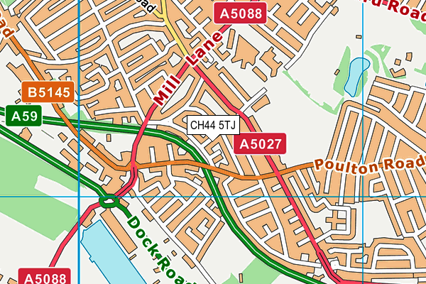CH44 5TJ map - OS VectorMap District (Ordnance Survey)