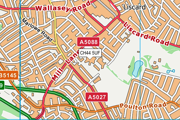 CH44 5UF map - OS VectorMap District (Ordnance Survey) CH44 5UF map - OS VectorMap District (Ordnance Survey)