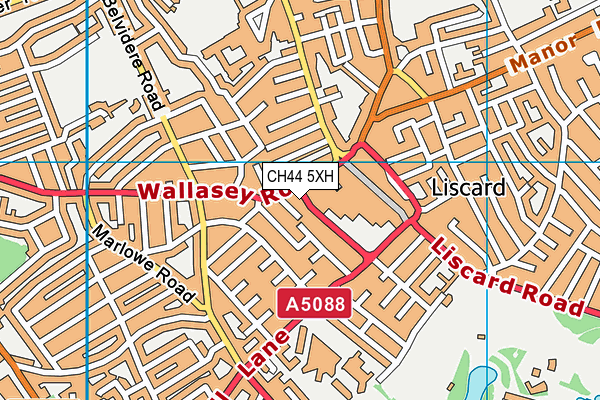 CH44 5XH map - OS VectorMap District (Ordnance Survey) CH44 5XH map - OS VectorMap District (Ordnance Survey)