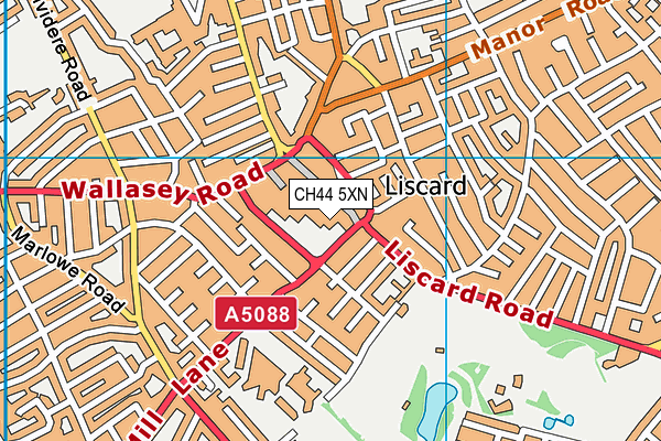 CH44 5XN map - OS VectorMap District (Ordnance Survey) CH44 5XN map - OS VectorMap District (Ordnance Survey)