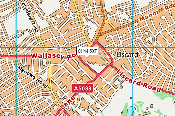 CH44 5XT map - OS VectorMap District (Ordnance Survey) CH44 5XT map - OS VectorMap District (Ordnance Survey)