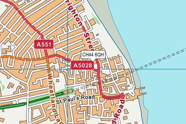 CH44 6QH map - OS VectorMap District (Ordnance Survey) CH44 6QH map - OS VectorMap District (Ordnance Survey)