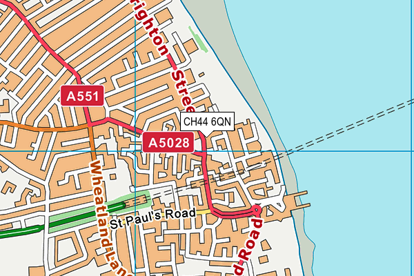 CH44 6QN map - OS VectorMap District (Ordnance Survey)