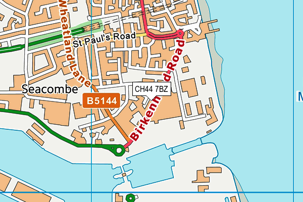 CH44 7BZ map - OS VectorMap District (Ordnance Survey)