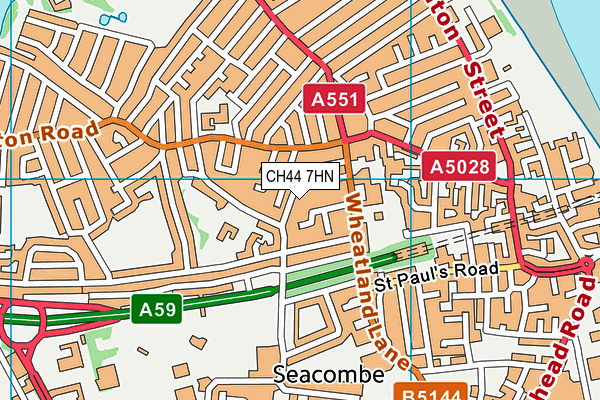 CH44 7HN map - OS VectorMap District (Ordnance Survey)