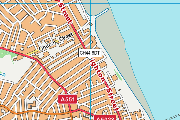 CH44 8DT map - OS VectorMap District (Ordnance Survey)
