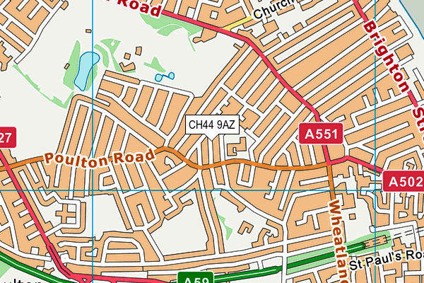 CH44 9AZ map - OS VectorMap District (Ordnance Survey) CH44 9AZ map - OS VectorMap District (Ordnance Survey)