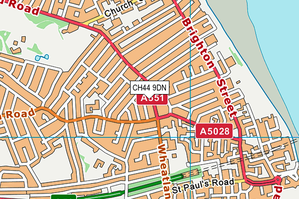 CH44 9DN map - OS VectorMap District (Ordnance Survey)