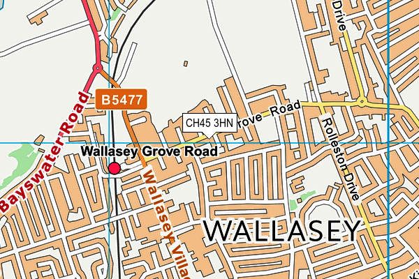 CH45 3HN map - OS VectorMap District (Ordnance Survey) CH45 3HN map - OS VectorMap District (Ordnance Survey)