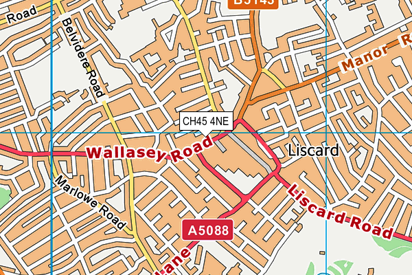 CH45 4NE map - OS VectorMap District (Ordnance Survey) CH45 4NE map - OS VectorMap District (Ordnance Survey)