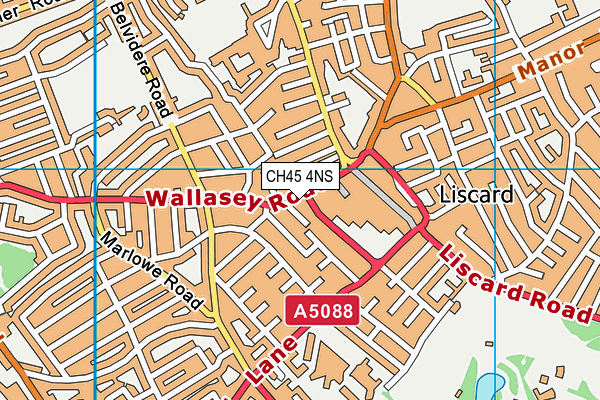 CH45 4NS map - OS VectorMap District (Ordnance Survey)