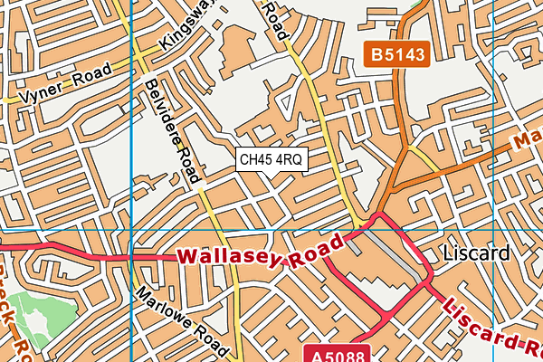CH45 4RQ map - OS VectorMap District (Ordnance Survey) CH45 4RQ map - OS VectorMap District (Ordnance Survey)
