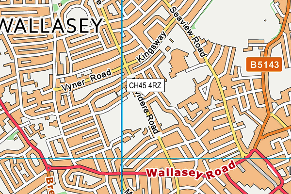 CH45 4RZ map - OS VectorMap District (Ordnance Survey) CH45 4RZ map - OS VectorMap District (Ordnance Survey)
