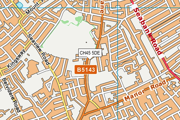 CH45 5DE map - OS VectorMap District (Ordnance Survey)