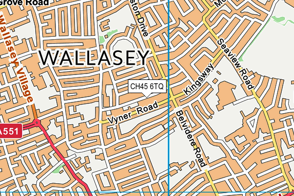 CH45 6TQ map - OS VectorMap District (Ordnance Survey) CH45 6TQ map - OS VectorMap District (Ordnance Survey)