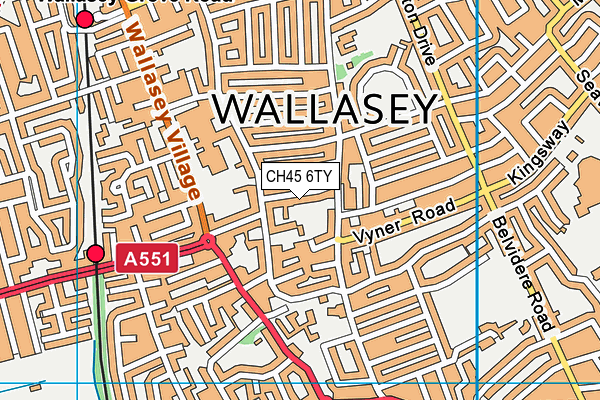 CH45 6TY map - OS VectorMap District (Ordnance Survey) CH45 6TY map - OS VectorMap District (Ordnance Survey)