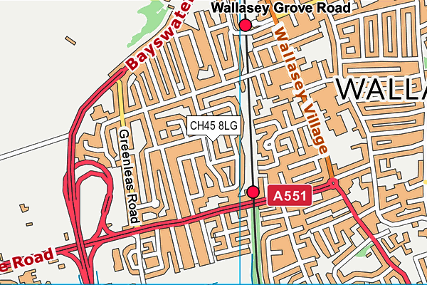 CH45 8LG map - OS VectorMap District (Ordnance Survey)
