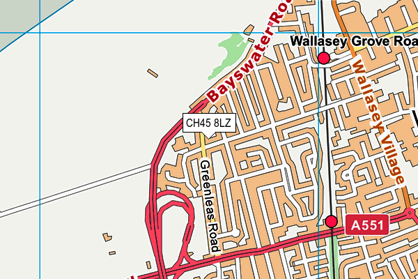 CH45 8LZ map - OS VectorMap District (Ordnance Survey) CH45 8LZ map - OS VectorMap District (Ordnance Survey)