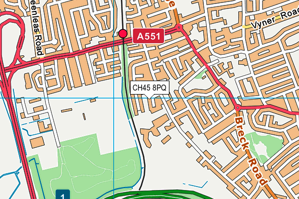 CH45 8PQ map - OS VectorMap District (Ordnance Survey) CH45 8PQ map - OS VectorMap District (Ordnance Survey)