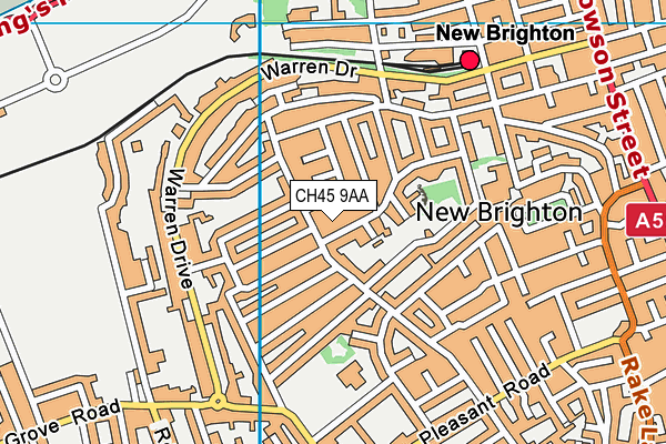 CH45 9AA map - OS VectorMap District (Ordnance Survey) CH45 9AA map - OS VectorMap District (Ordnance Survey)