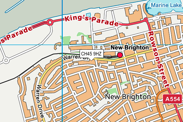 CH45 9HZ map - OS VectorMap District (Ordnance Survey)