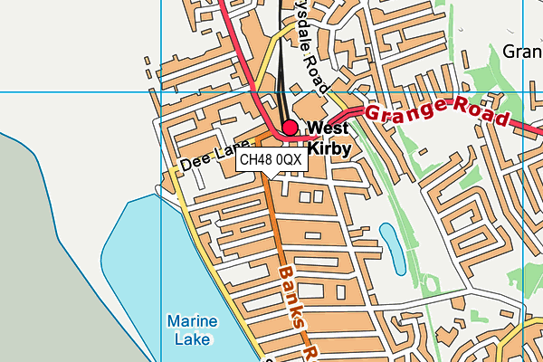 CH48 0QX map - OS VectorMap District (Ordnance Survey)