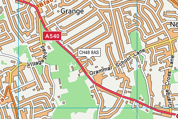 CH48 8AS map - OS VectorMap District (Ordnance Survey)