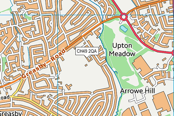 CH49 2QA map - OS VectorMap District (Ordnance Survey) CH49 2QA map - OS VectorMap District (Ordnance Survey)