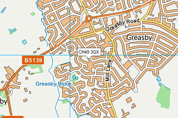 CH49 3GX map - OS VectorMap District (Ordnance Survey) CH49 3GX map - OS VectorMap District (Ordnance Survey)